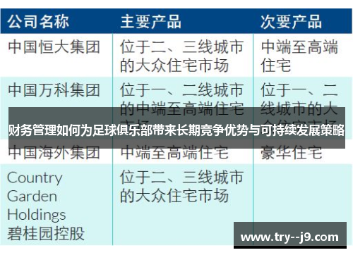 财务管理如何为足球俱乐部带来长期竞争优势与可持续发展策略